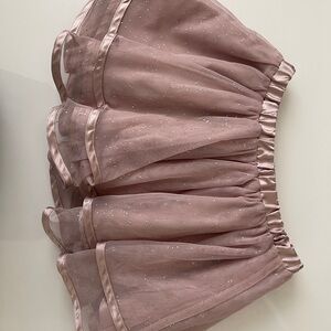 Pink Layered Skirt with Glitter Accents